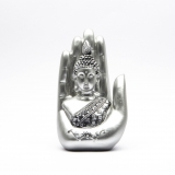 Buda plateado mano